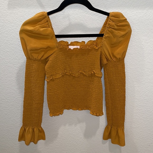 Cinq a’ Sept mustard top XXS - Picture 2 of 5